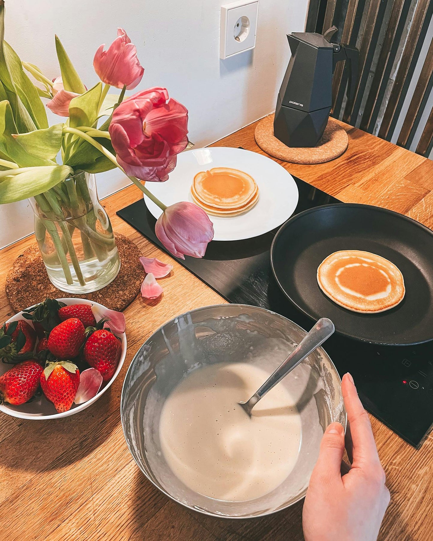 Distributeur de pâte à crêpes - préparation pancakes