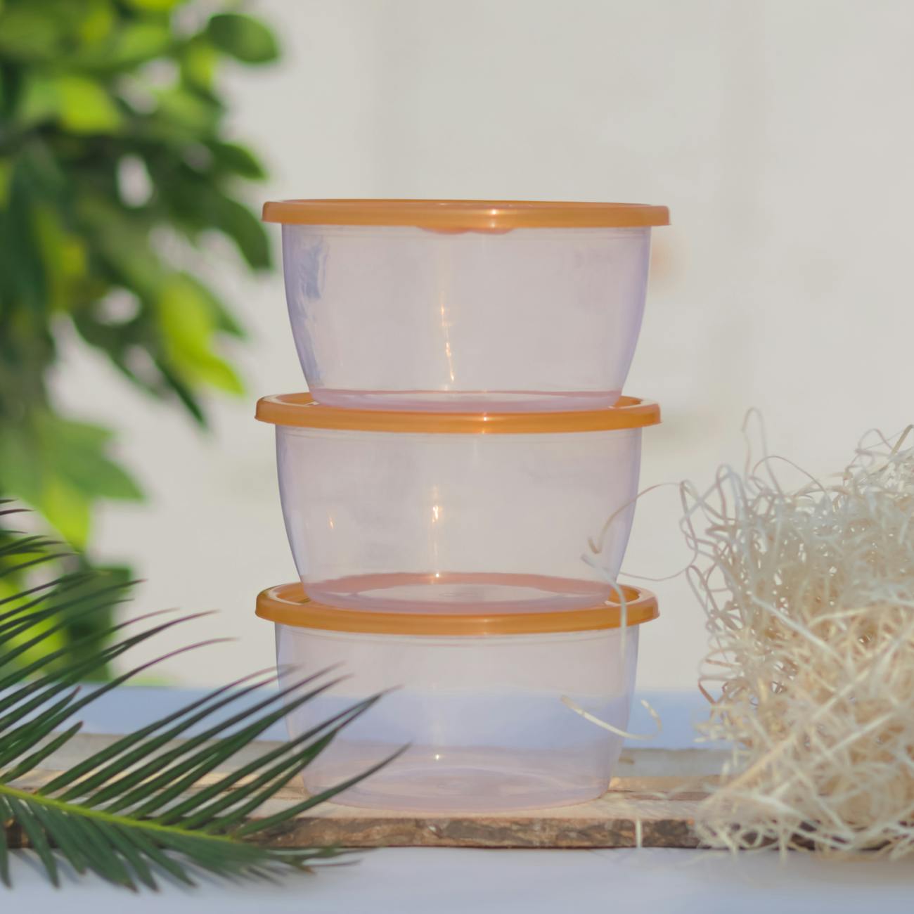 Boîtes hermétiques empilables transparentes